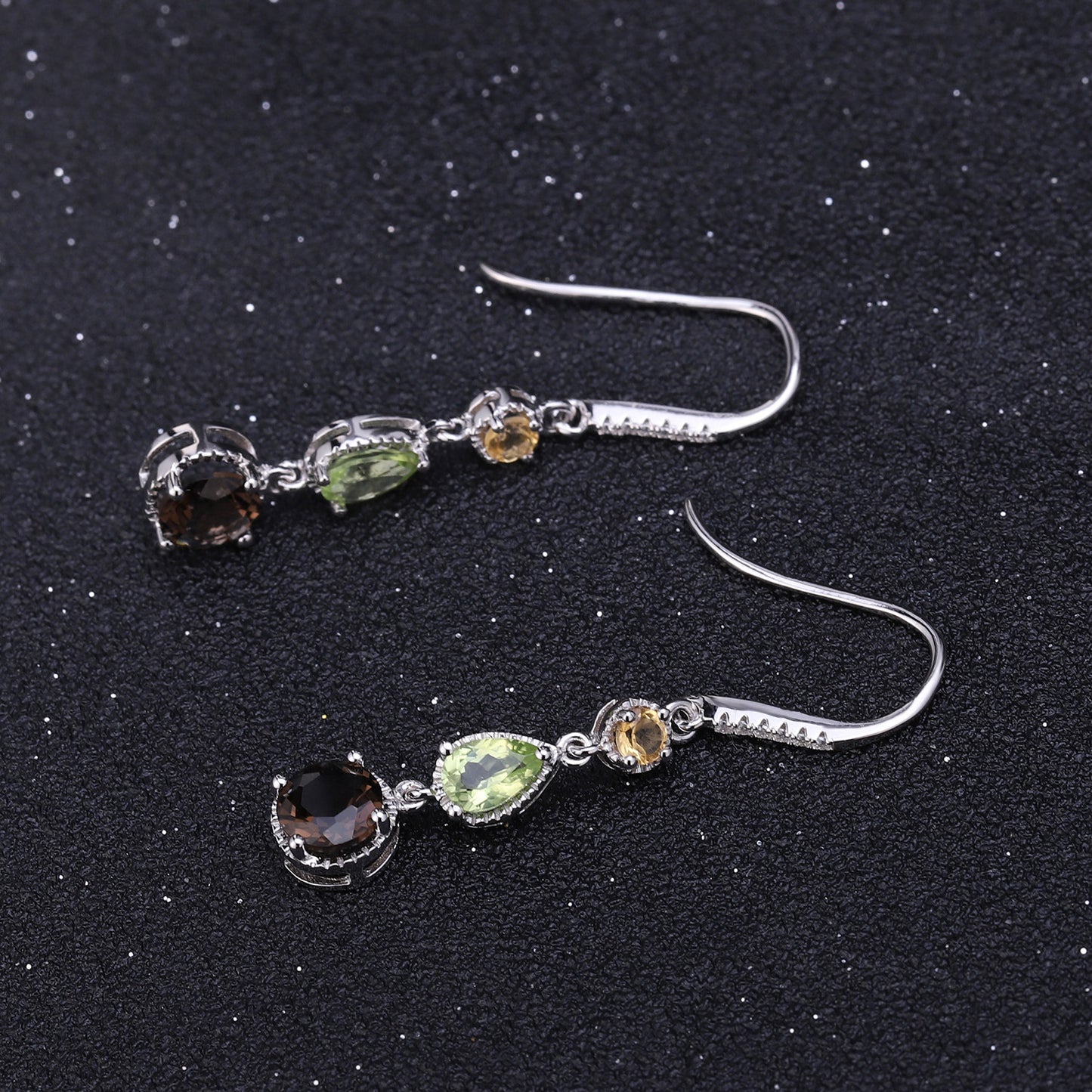 Natural Gem Shinedown Earrings